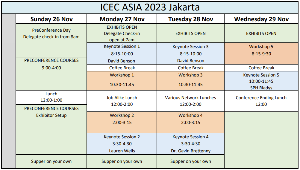 ICEC Asia 2023 DRAFT Schedule Image