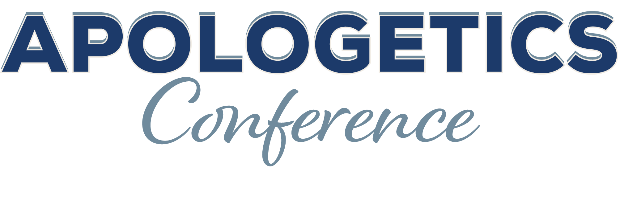 Student Leadership Apologetics Conference Type Treatment-Navy and Light Blue